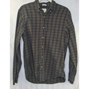 J Crew Brushed Twill Flannel Shirt Men's Plaid Tartan Size M Slim